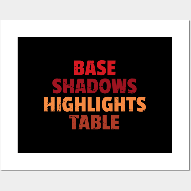 Base Shadows Highlights Table Miniature Painter Wall Art by DnlDesigns